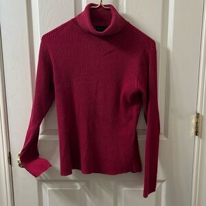 Style & Co. Red cotton sweater sz M- snug fit-could fit sz S good condition